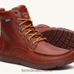 RJ44BP123 Lems Boulder-Stiefelleder Schuhe Frauen rostrot